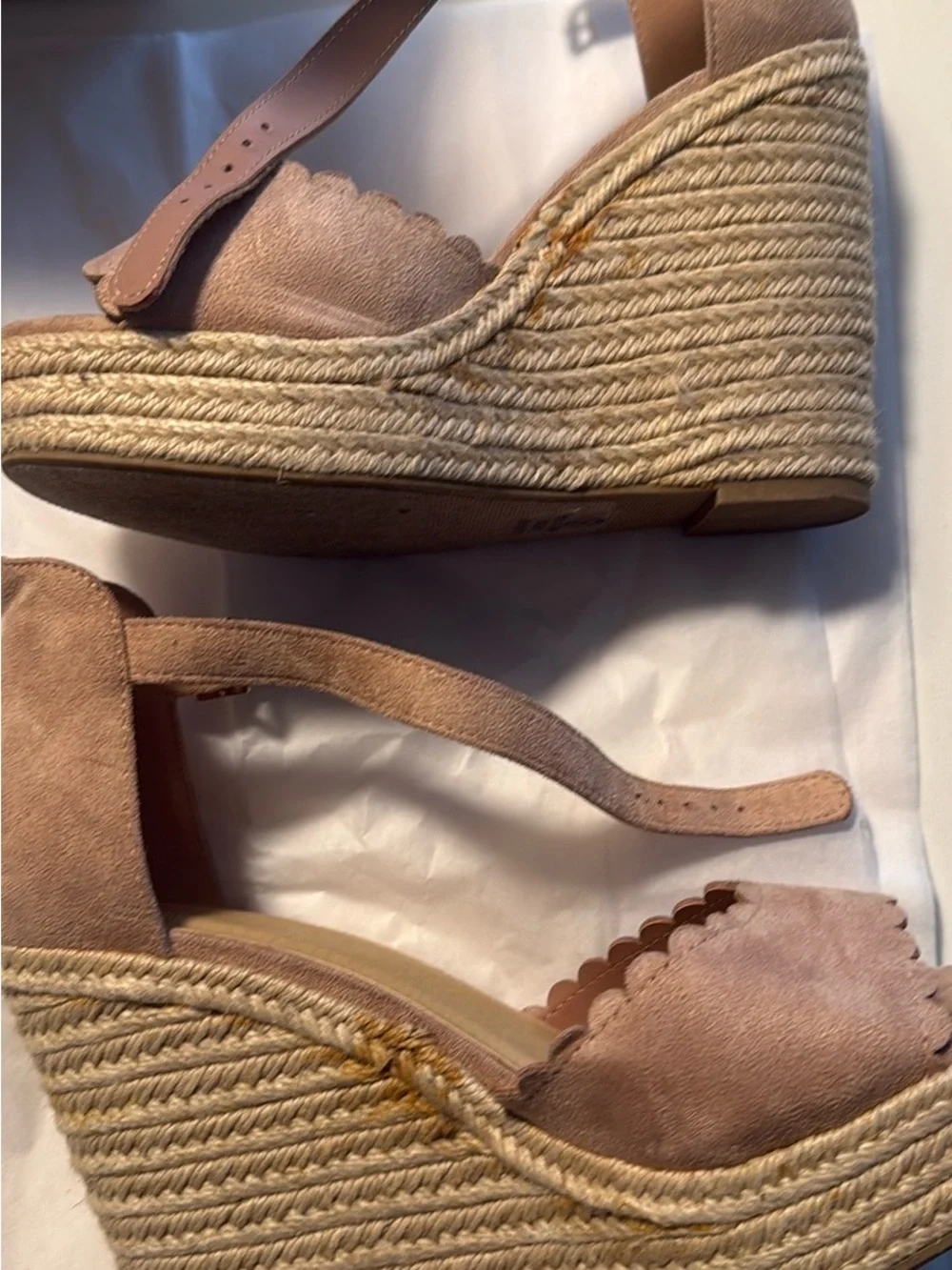 🔥Soleia Mauve Suede Espadrille Wedges!